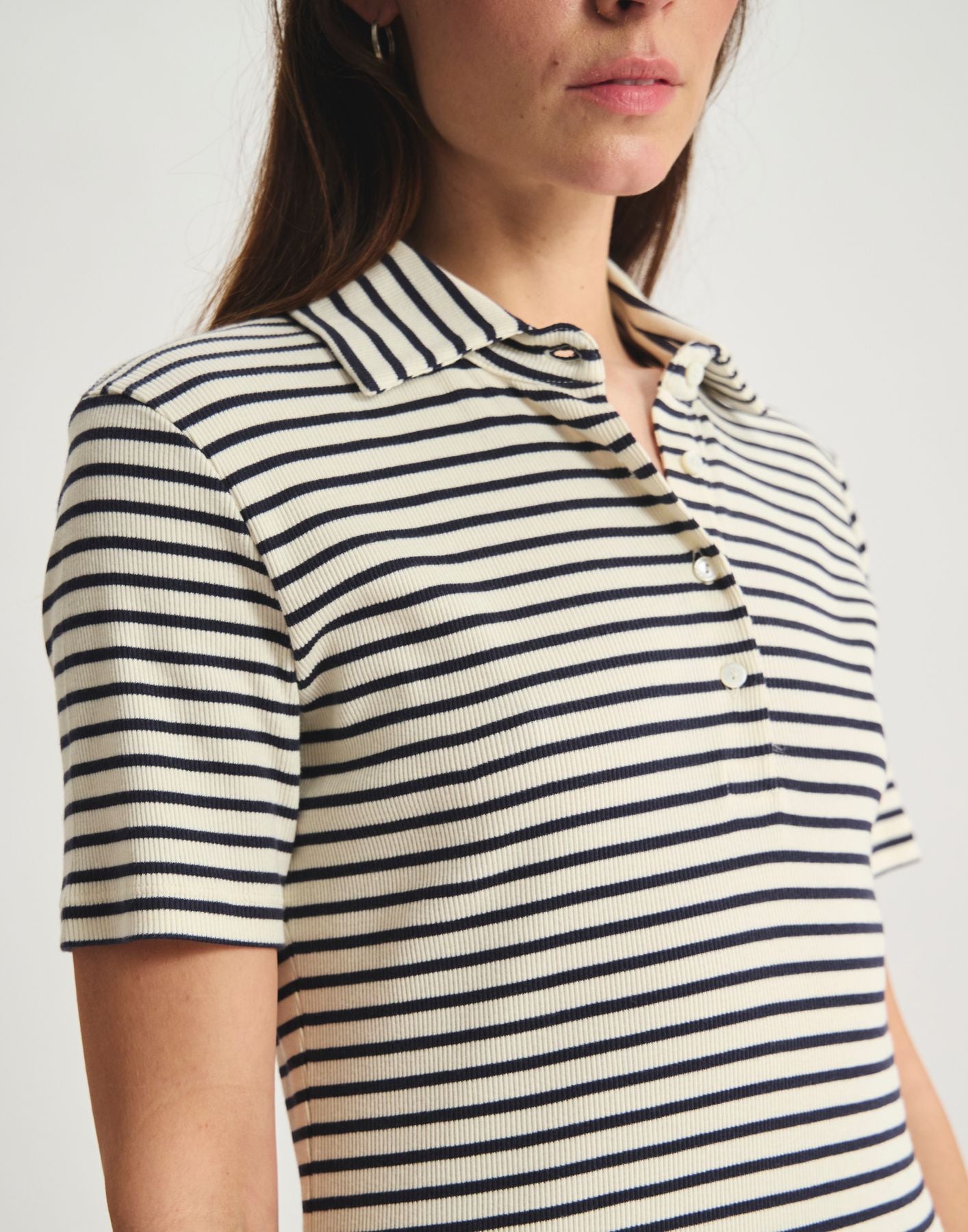 Vestido Romane de algodón orgánico azul marino