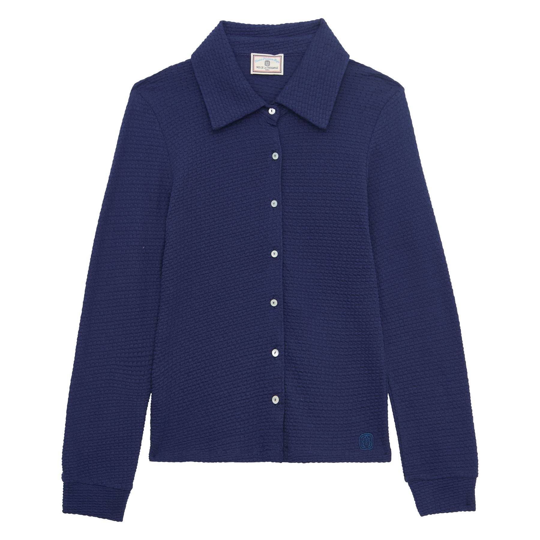 Camisa Cathy de algodón azul marino