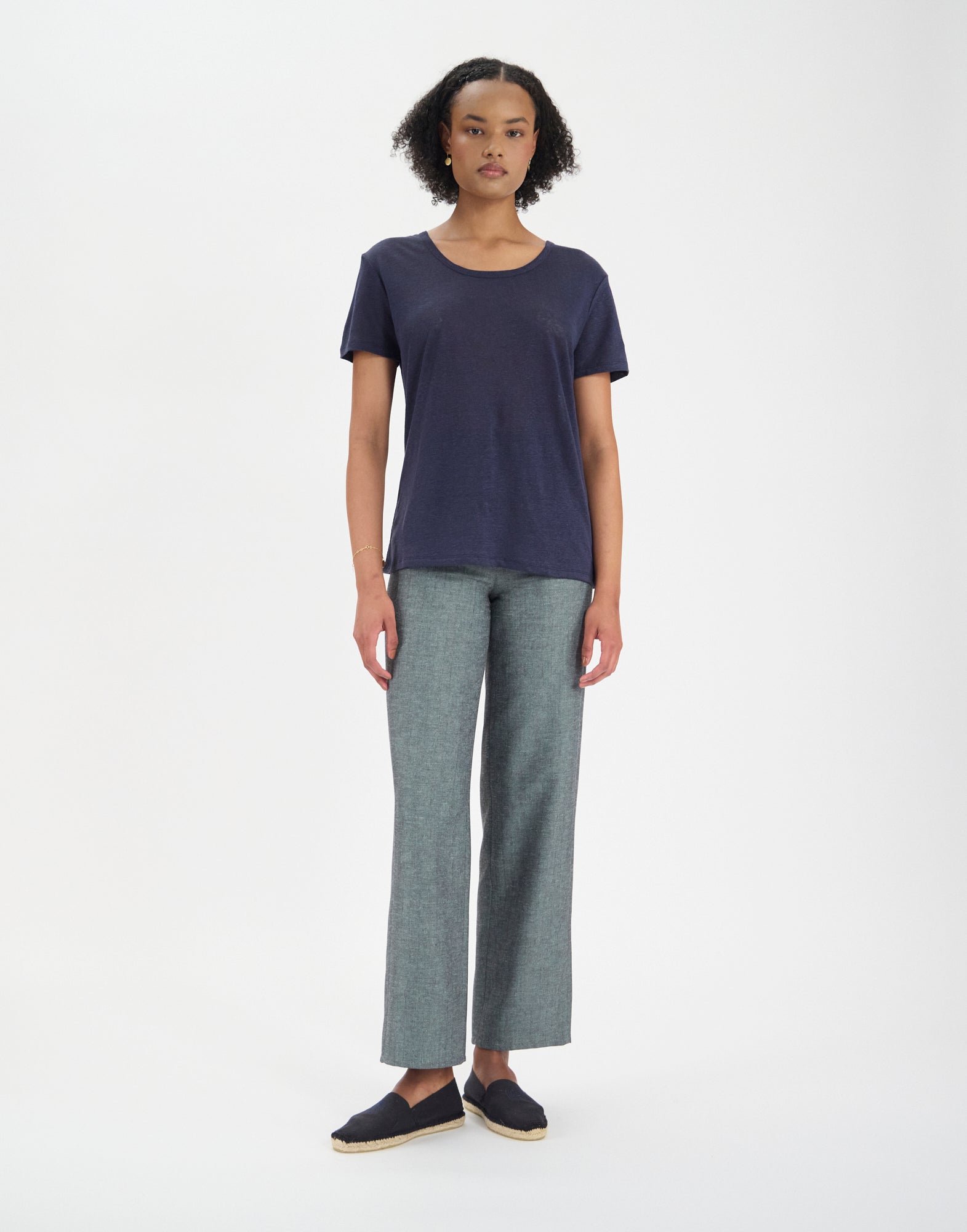 T-shirt Sunny en lin marine