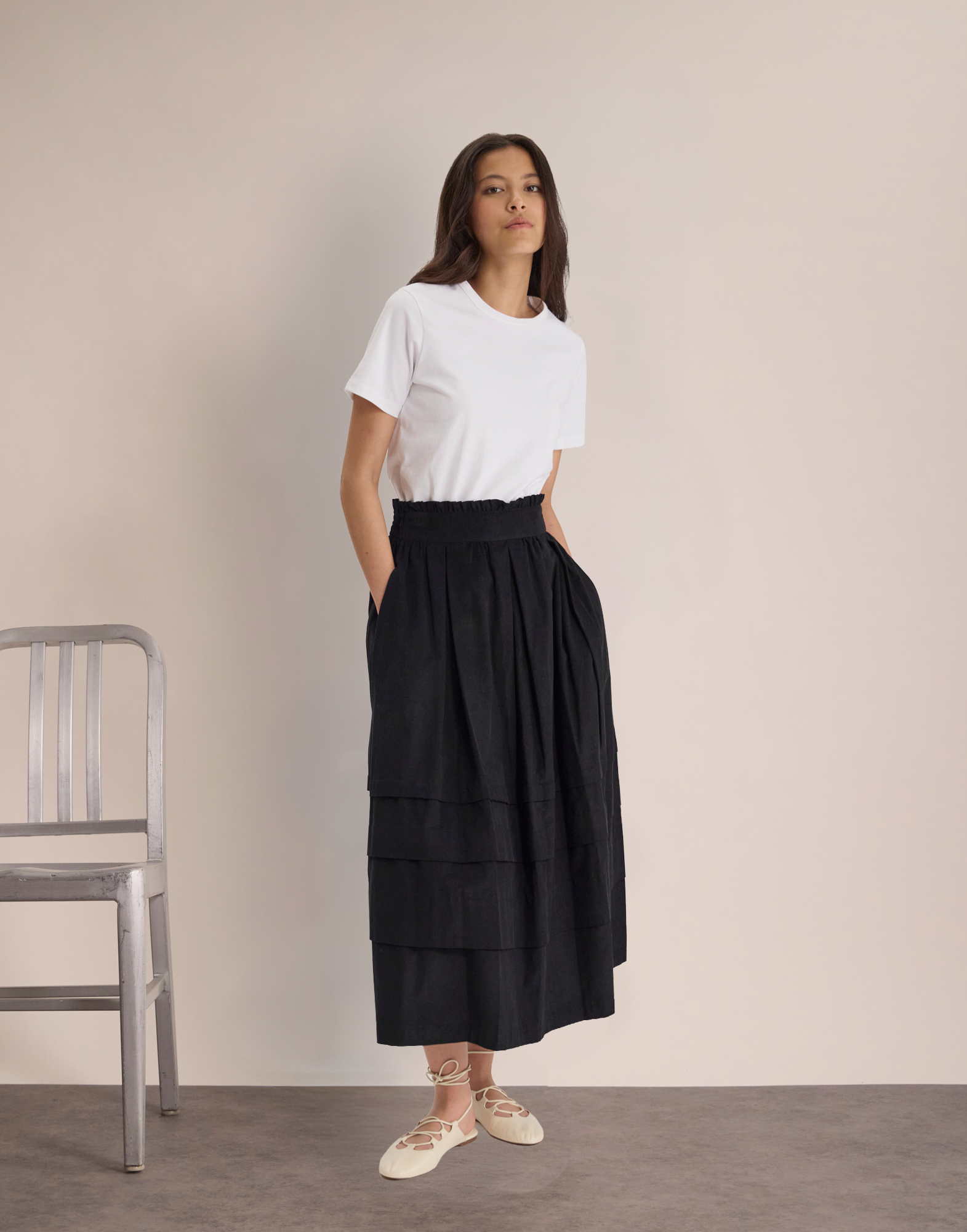 Jupe longue Héloïse en coton