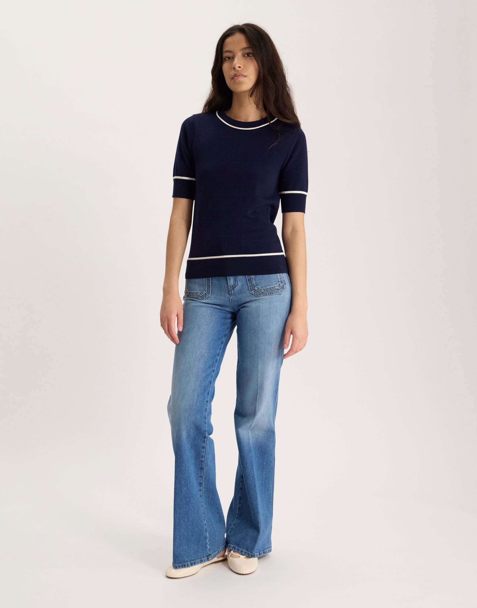 Top Hilda bleu marine