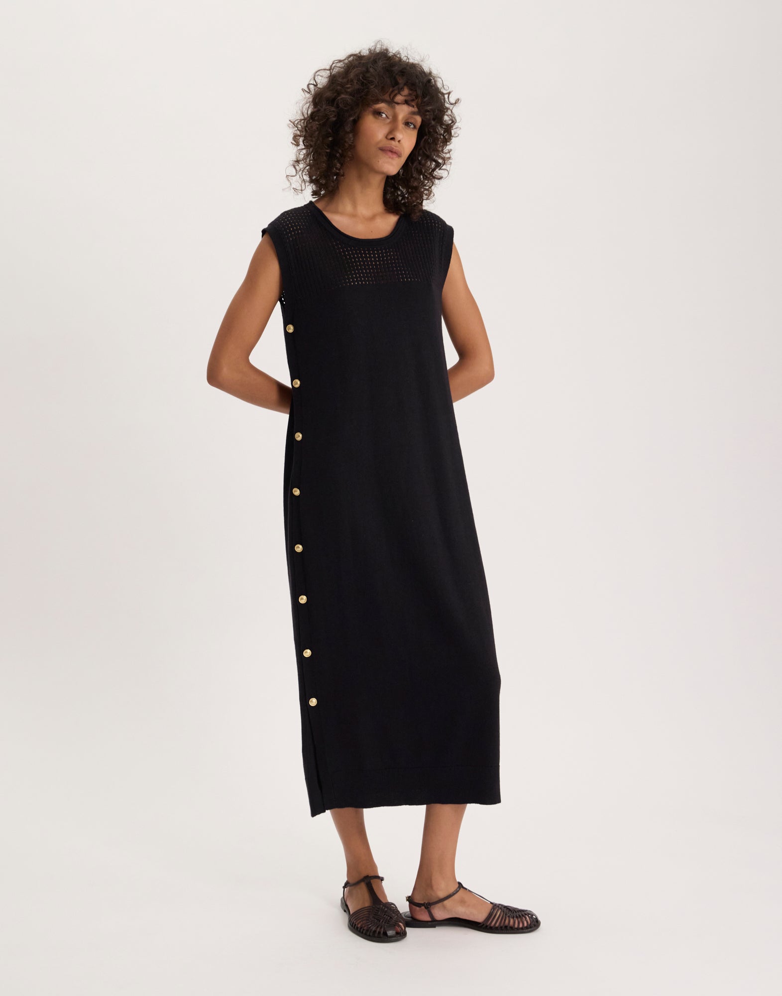 Iris day dress in linen mix