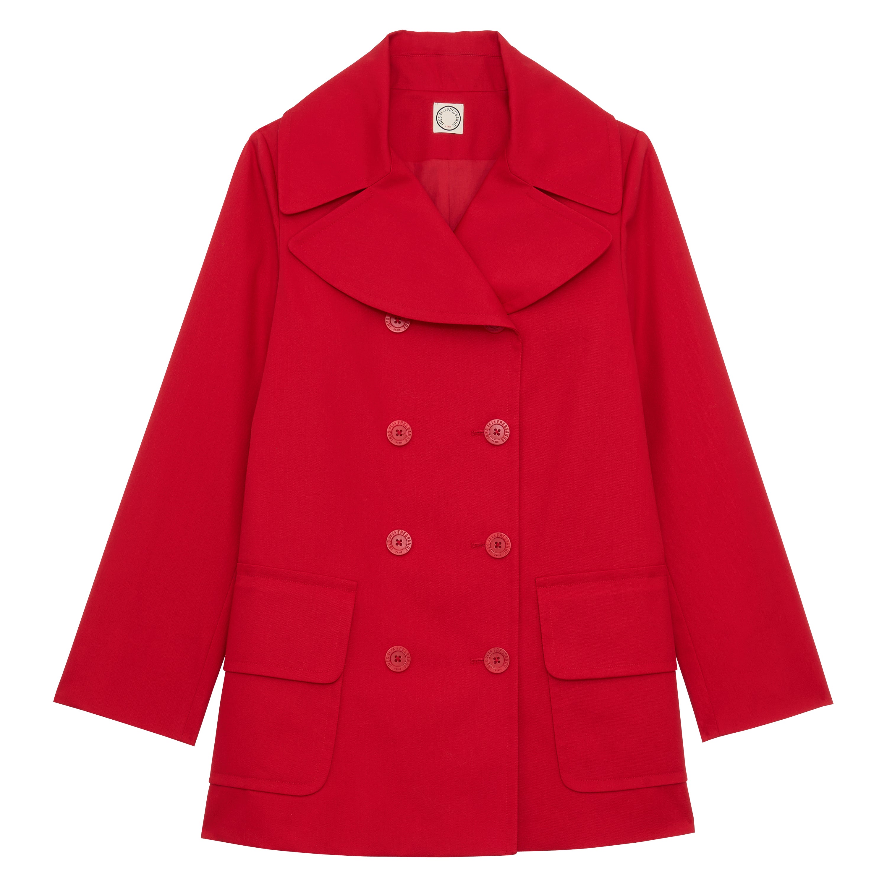 Séraphine pea coat in cotton blend