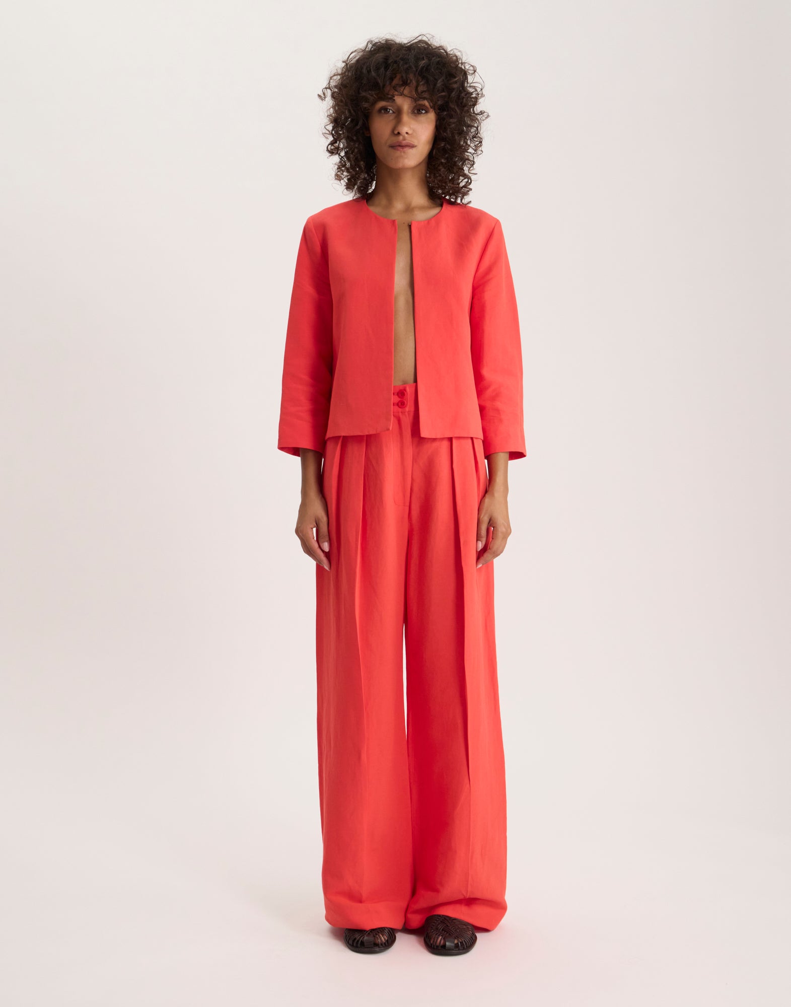 Magoo jacket in rayon and linen