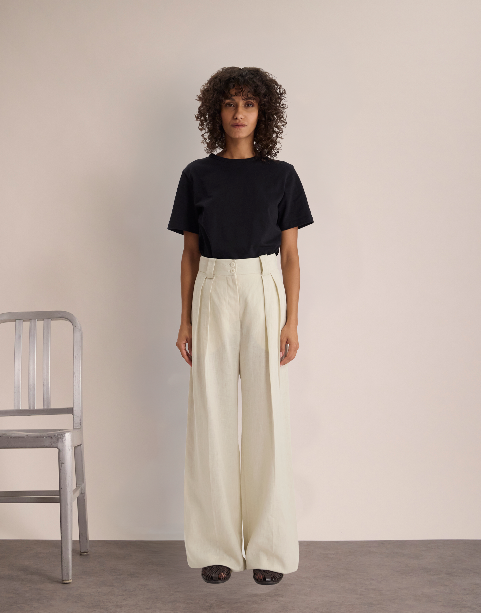 Pantalones Marlène de lino