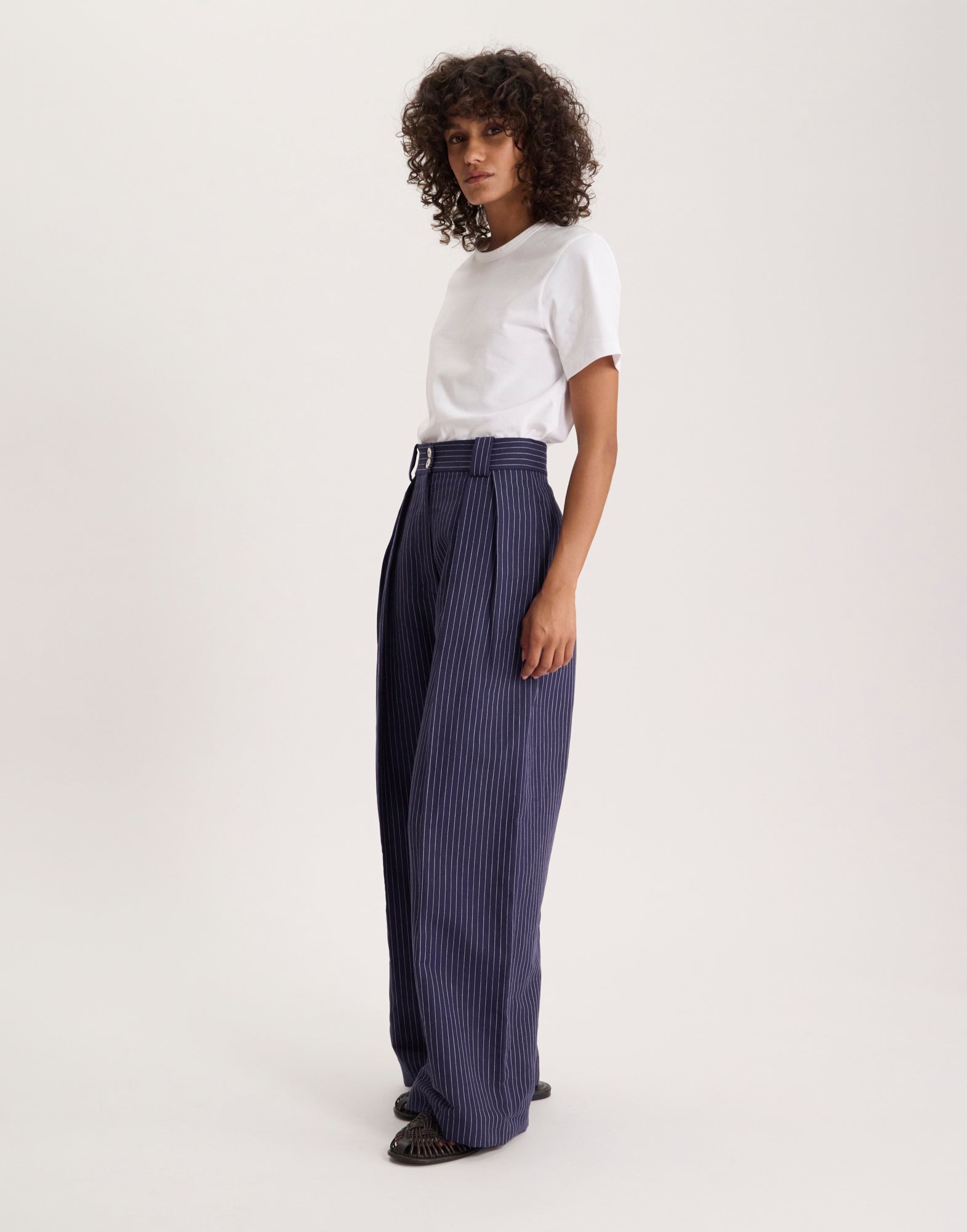 Marlène trousers in navy blue