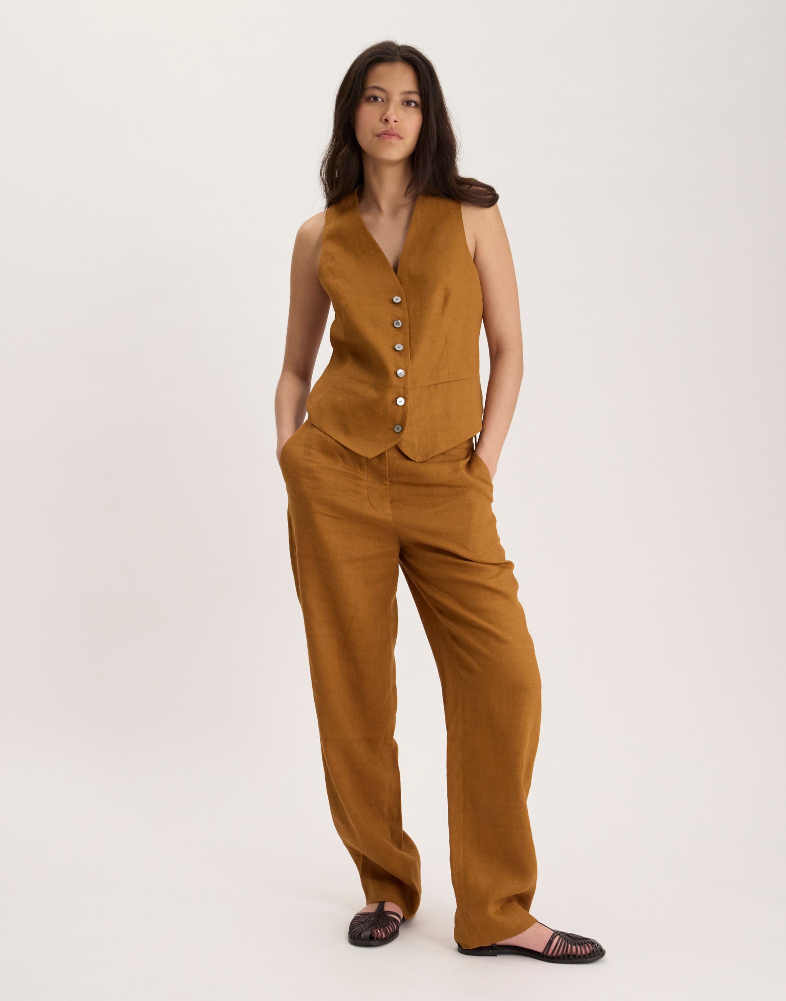 Gilet Sanite in lino