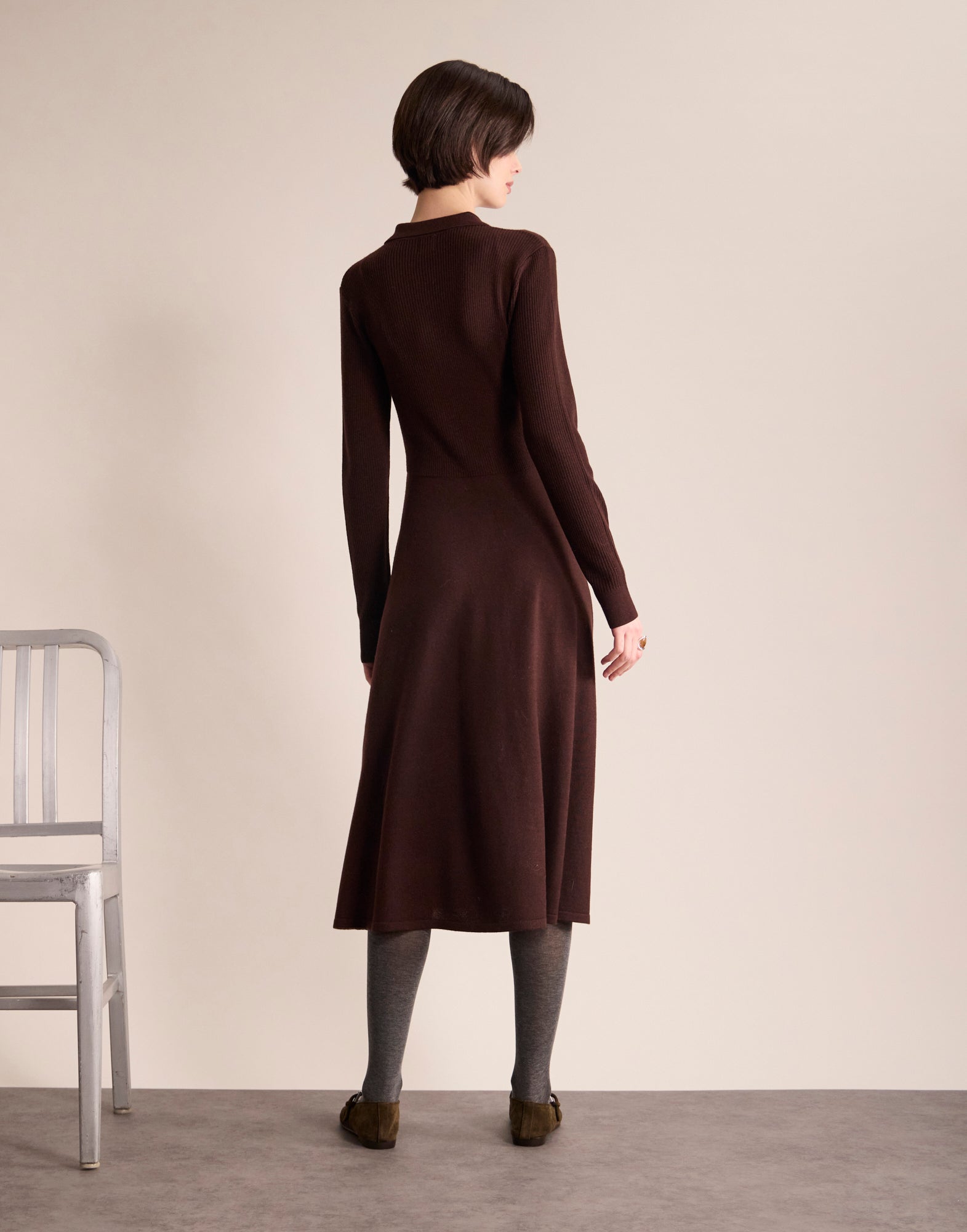 Kleid „Amy“ in Braun