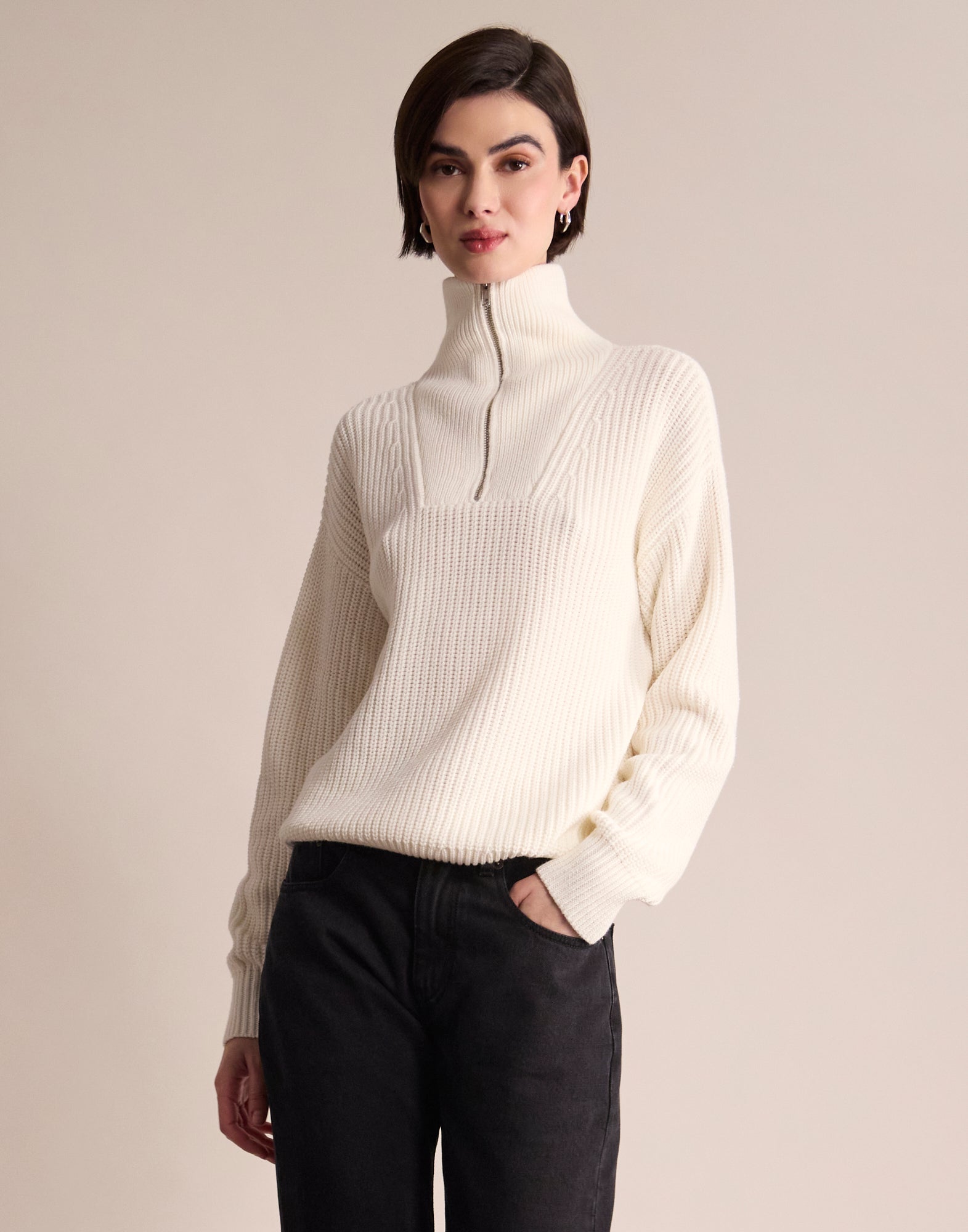 Pullover „Logan“ in Ecru