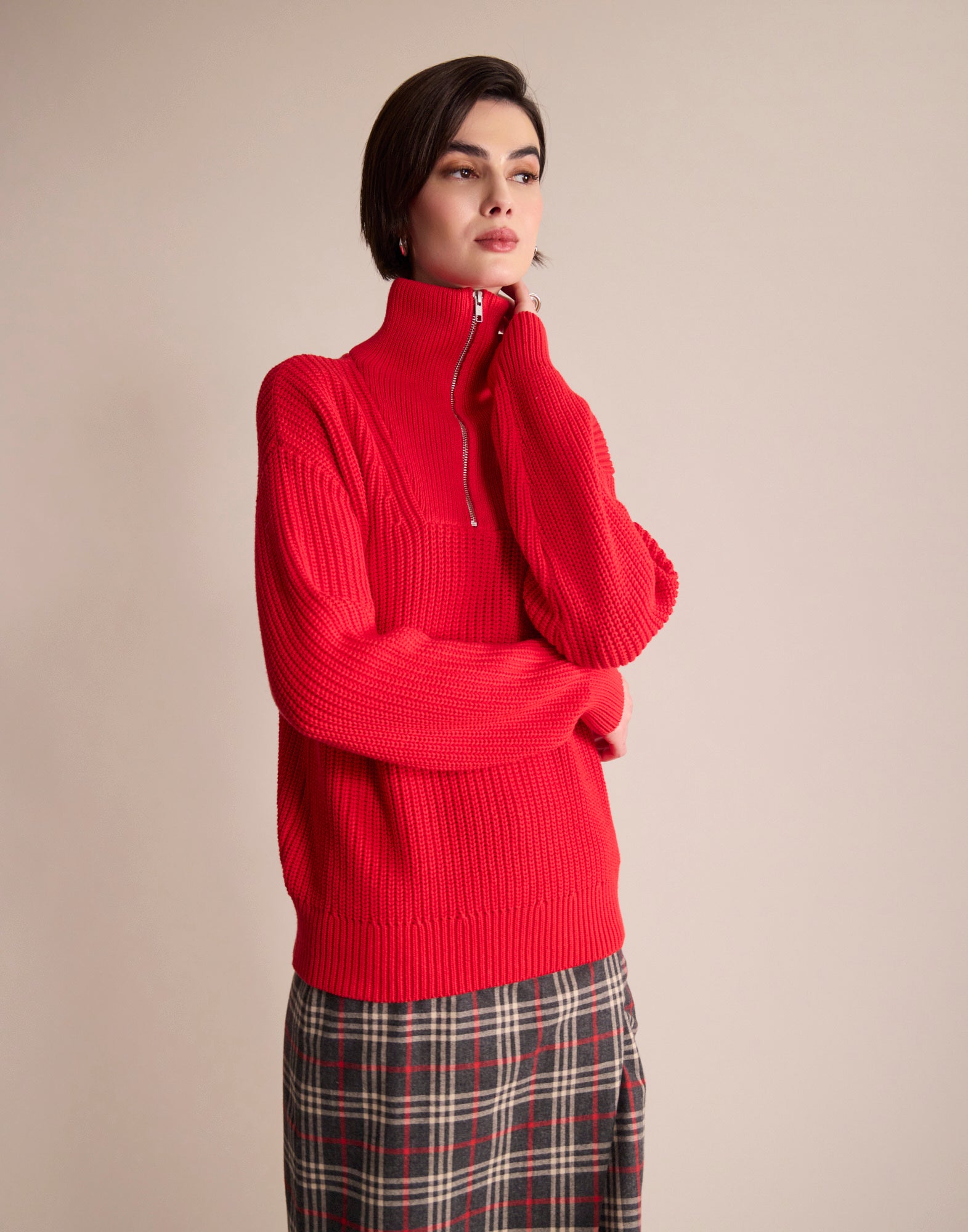 Roter Logan-Pullover