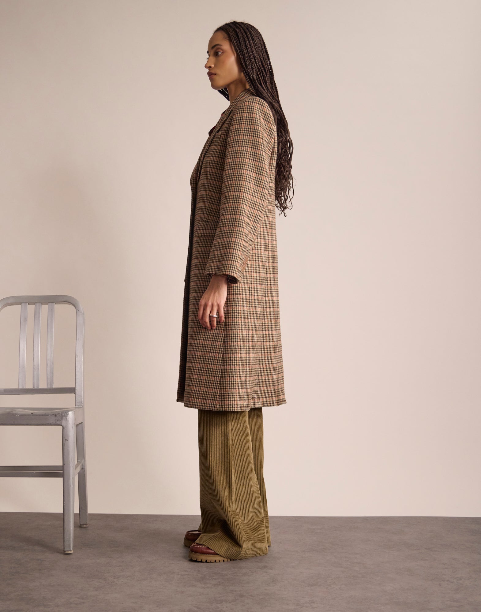 Enola checked coat