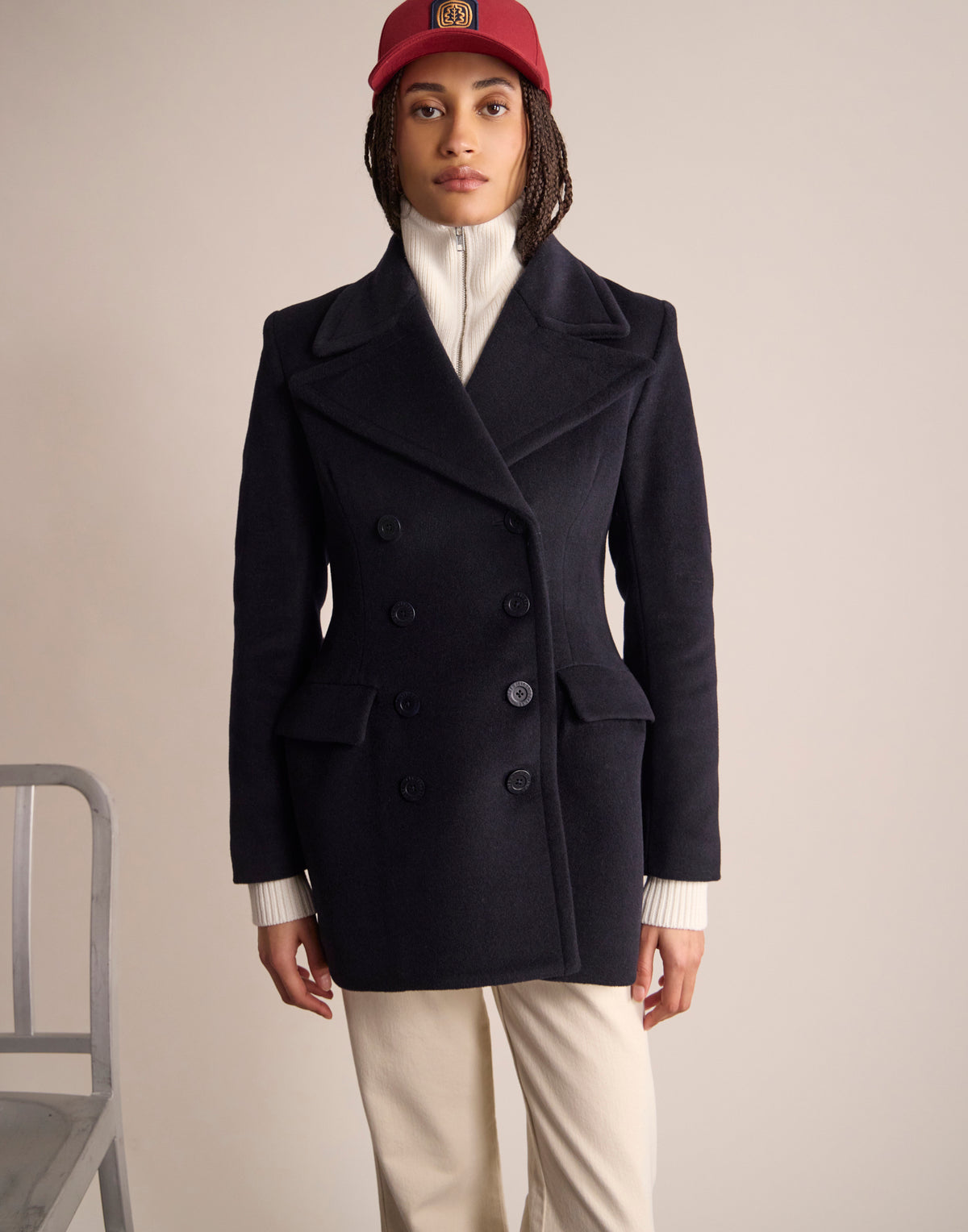 Navy Teddy Coat