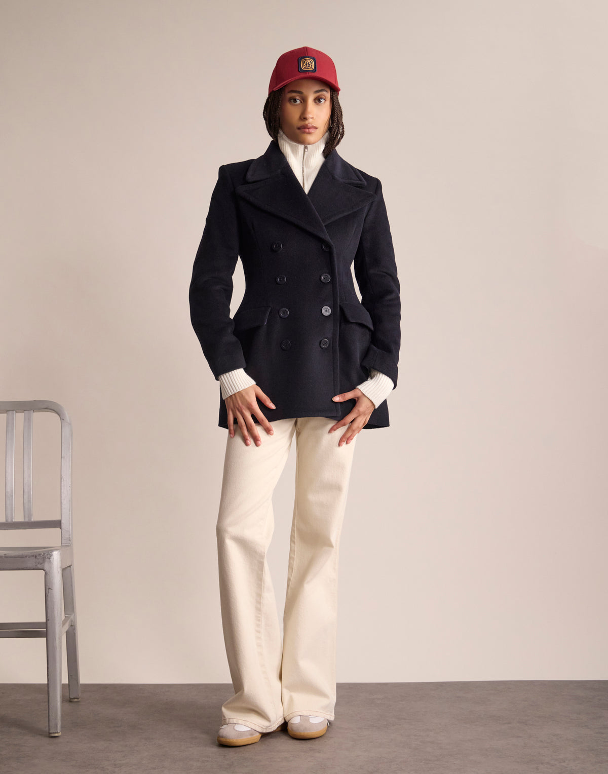 Navy Teddy Coat