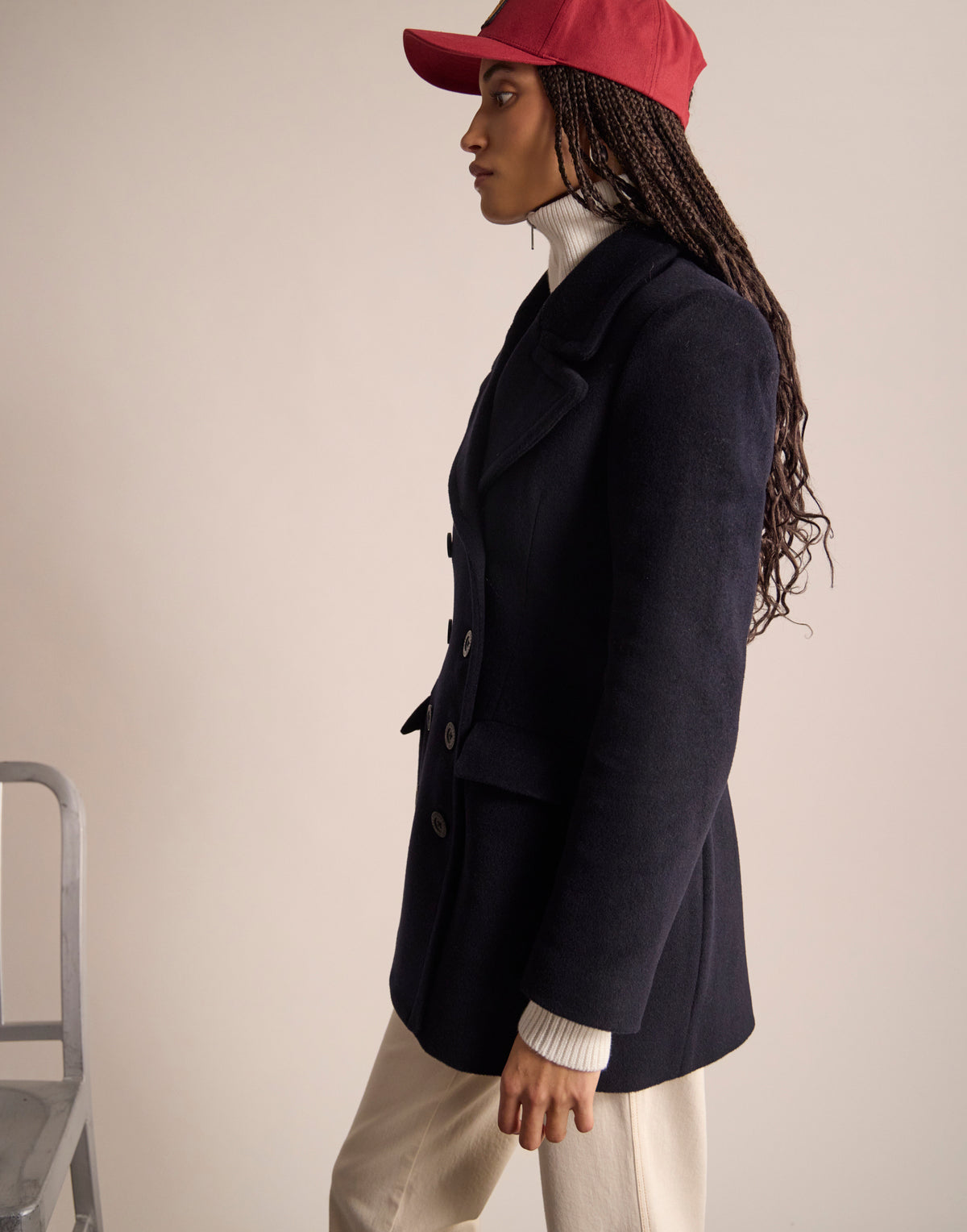 Navy Teddy Coat