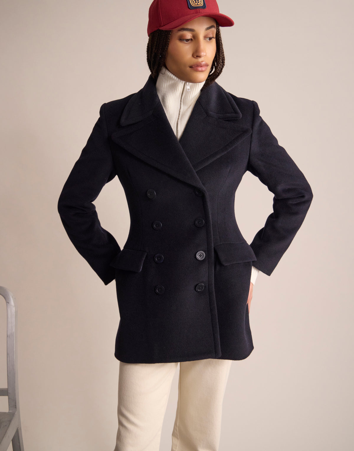 Navy Teddy Coat