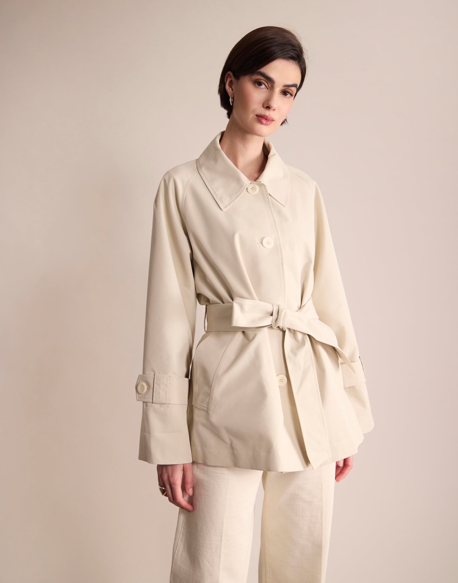 Tess Ecru Trench Coat