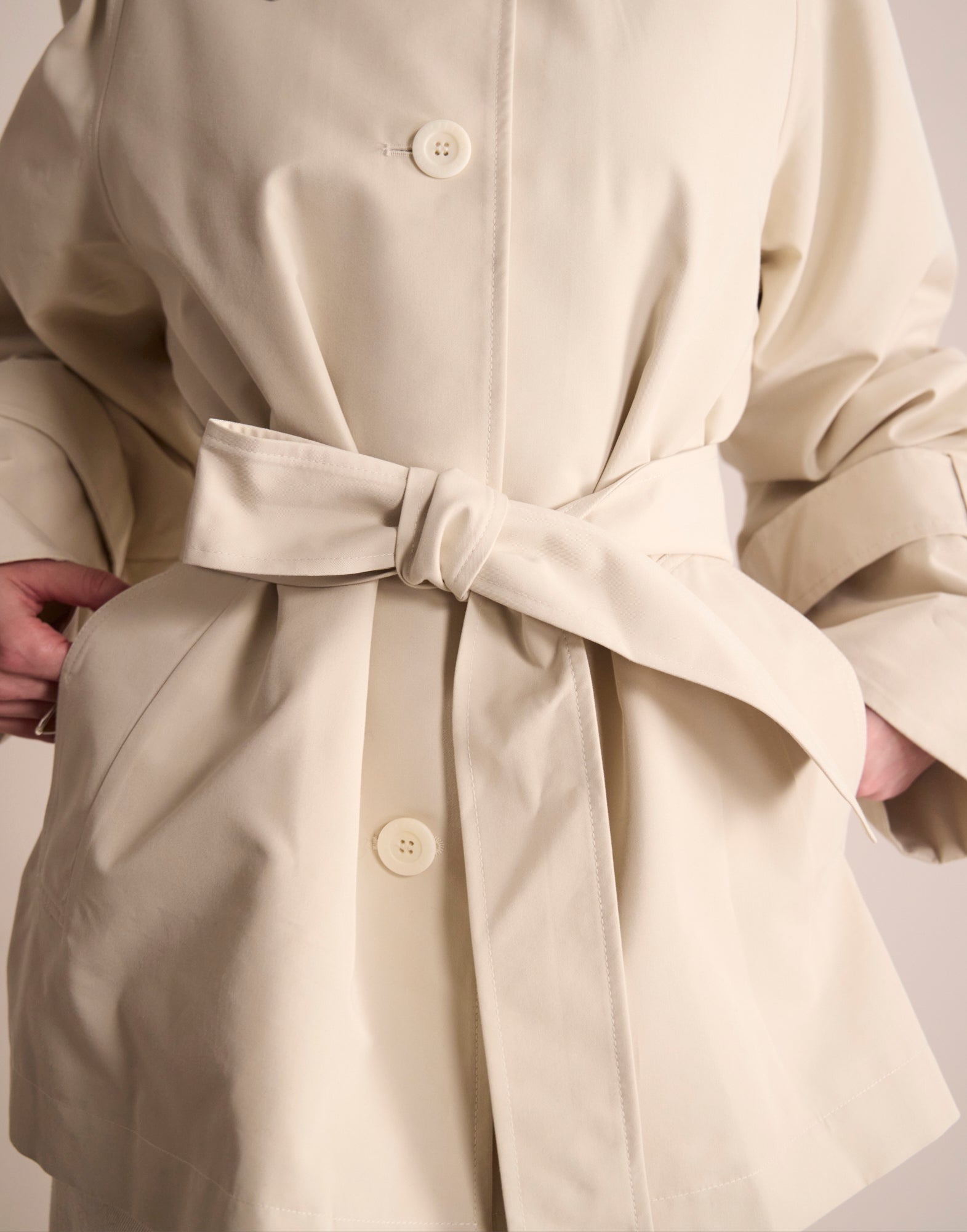 Tess Ecru Trench Coat