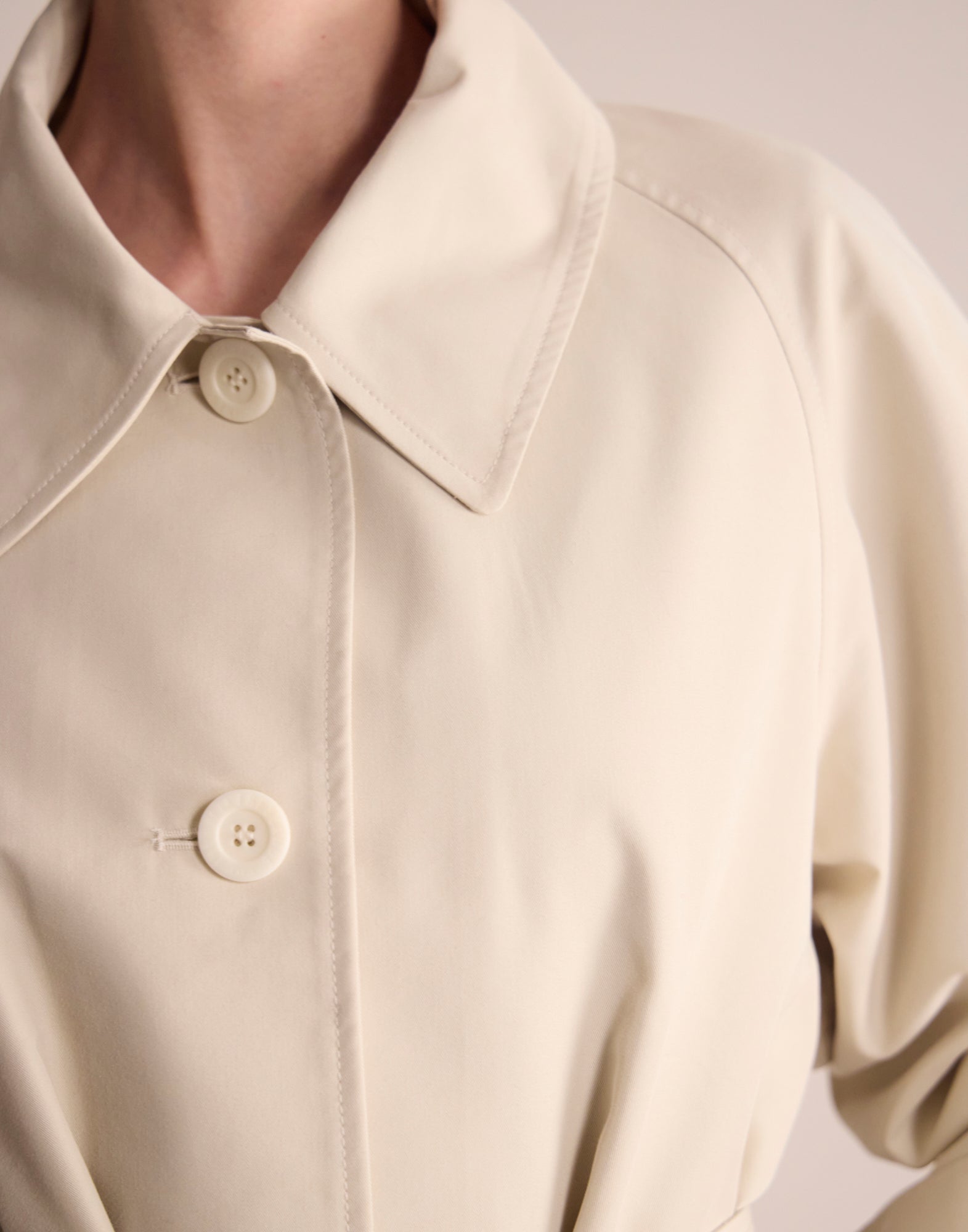 Tess Ecru Trench Coat