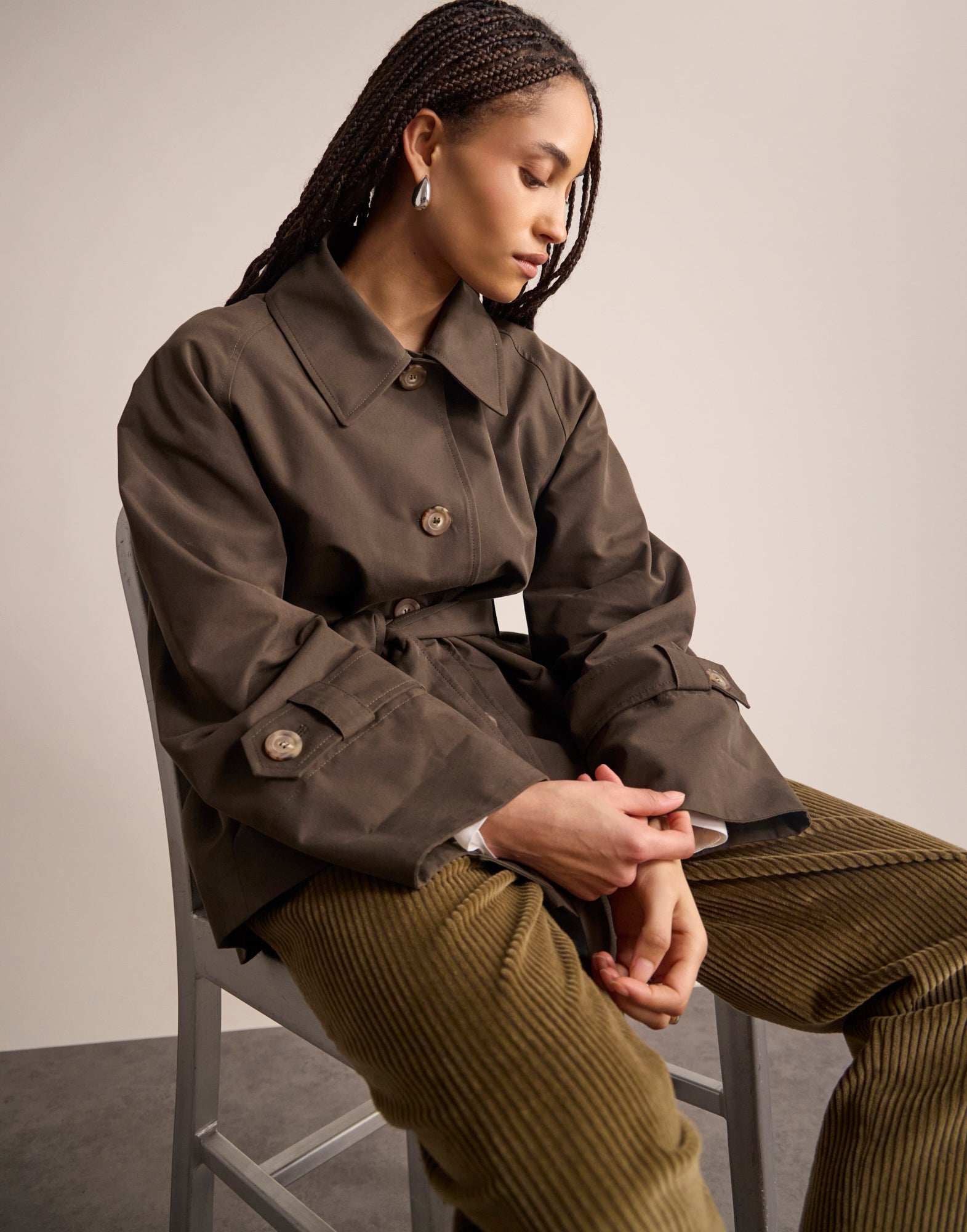 Tess Khaki Trench Coat