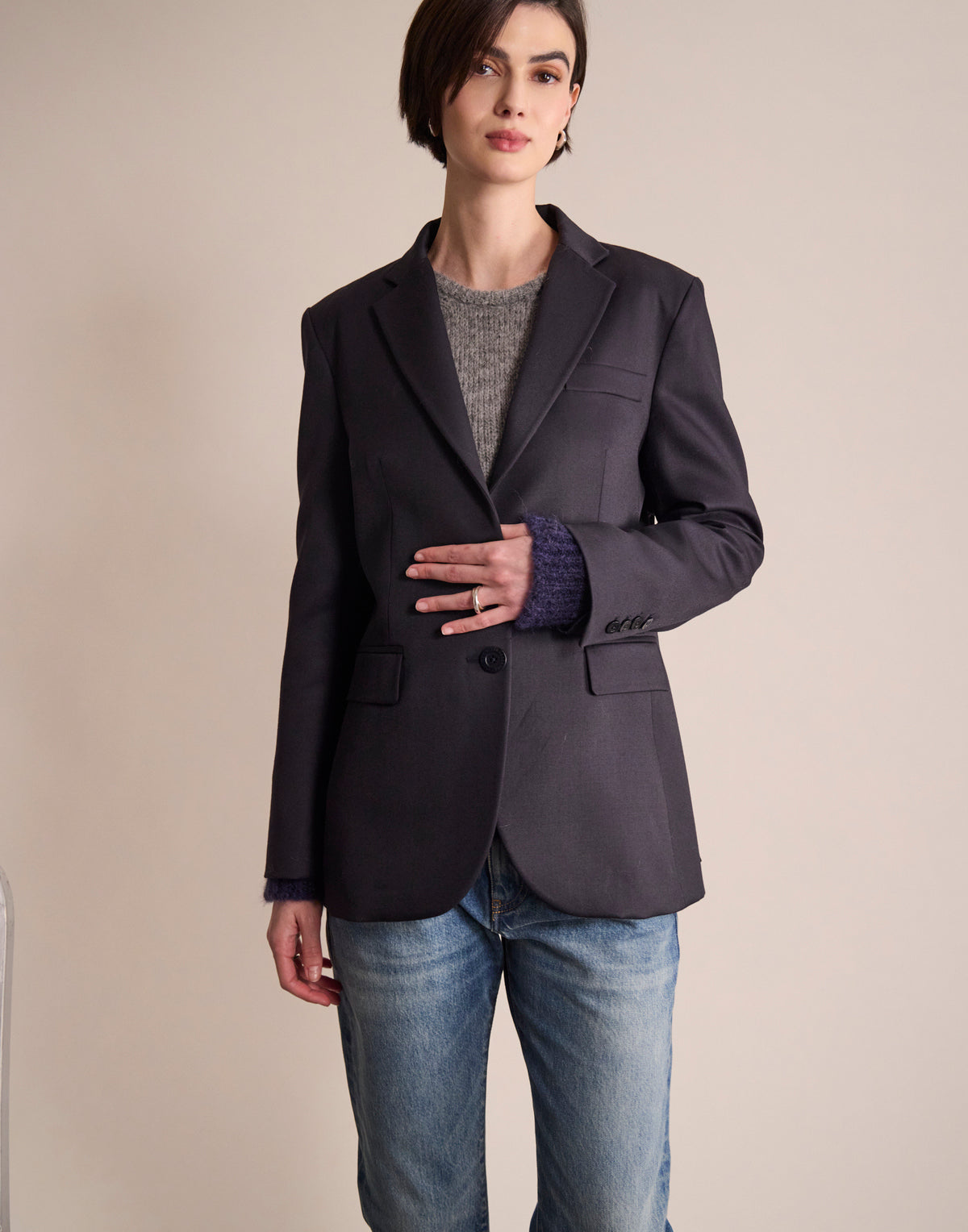 Jacke „Louane“ in Marineblau
