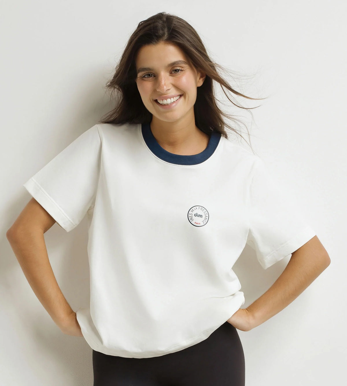 T-shirt Nacre DIM x Ines de La Fressange