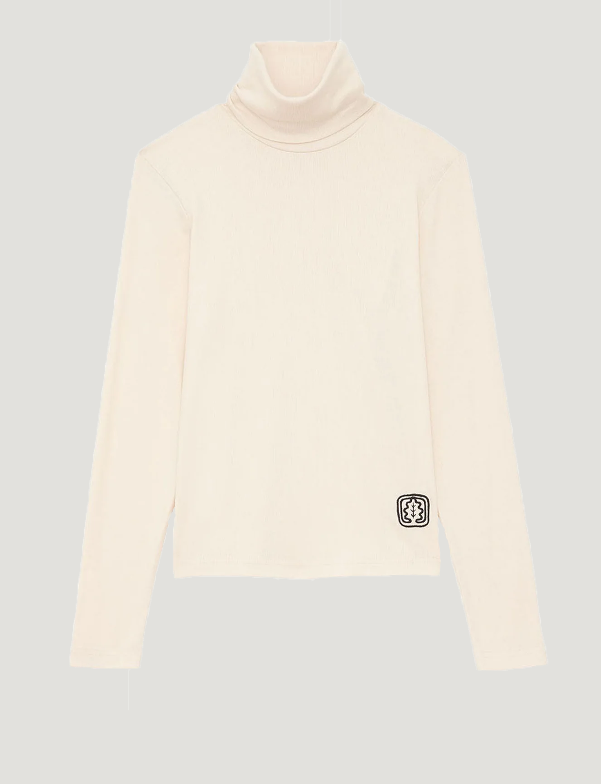 Matthieu ecru lightweight turtleneck jumper