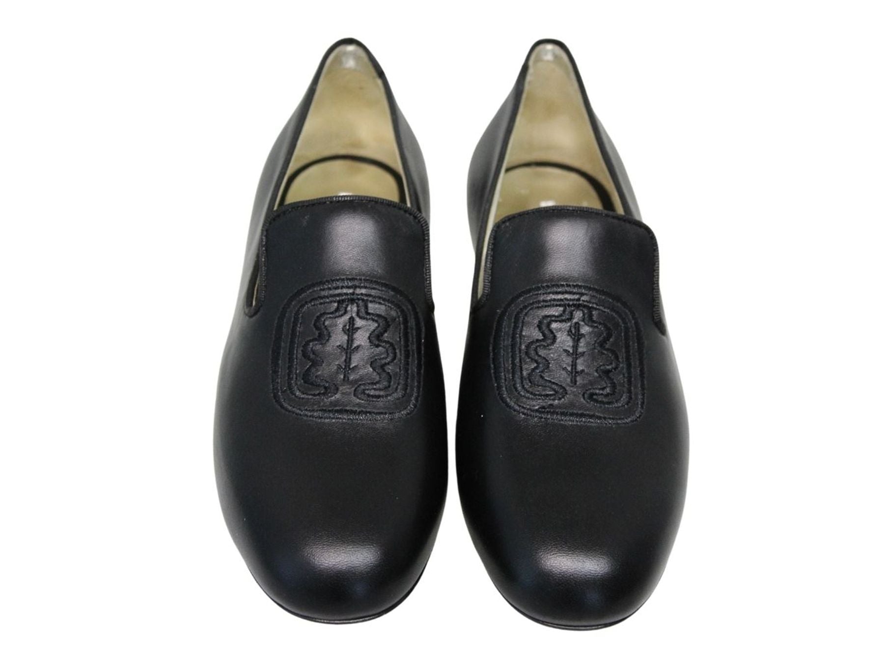 Mocassino Callie ricamato in pelle nera