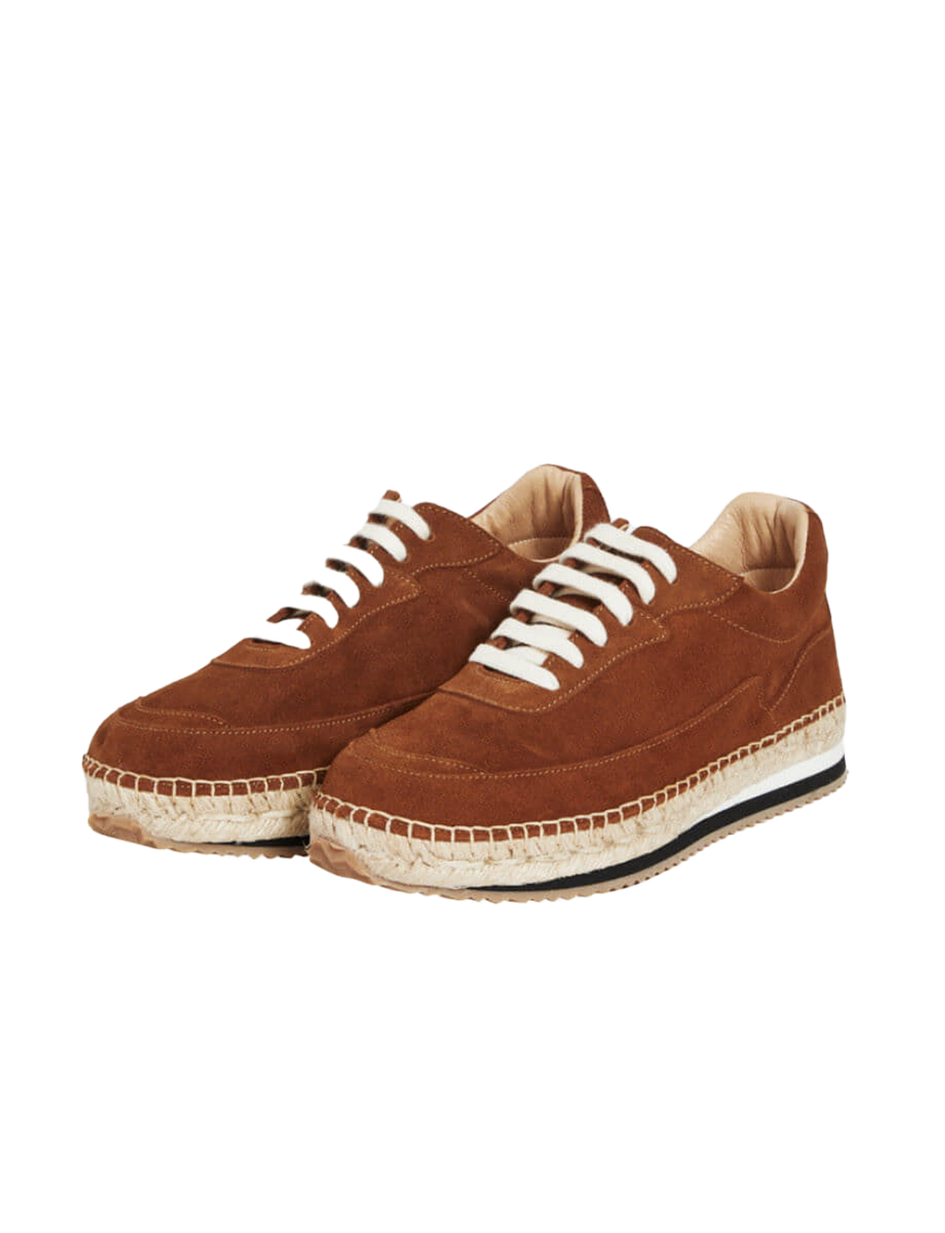 Baskets espadrilles Tracy daim marron Ines de la Fressange Paris