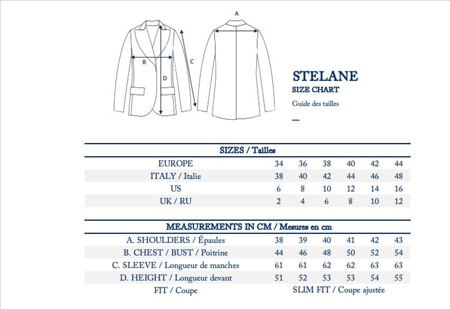 Giacca di velluto blu Stelane