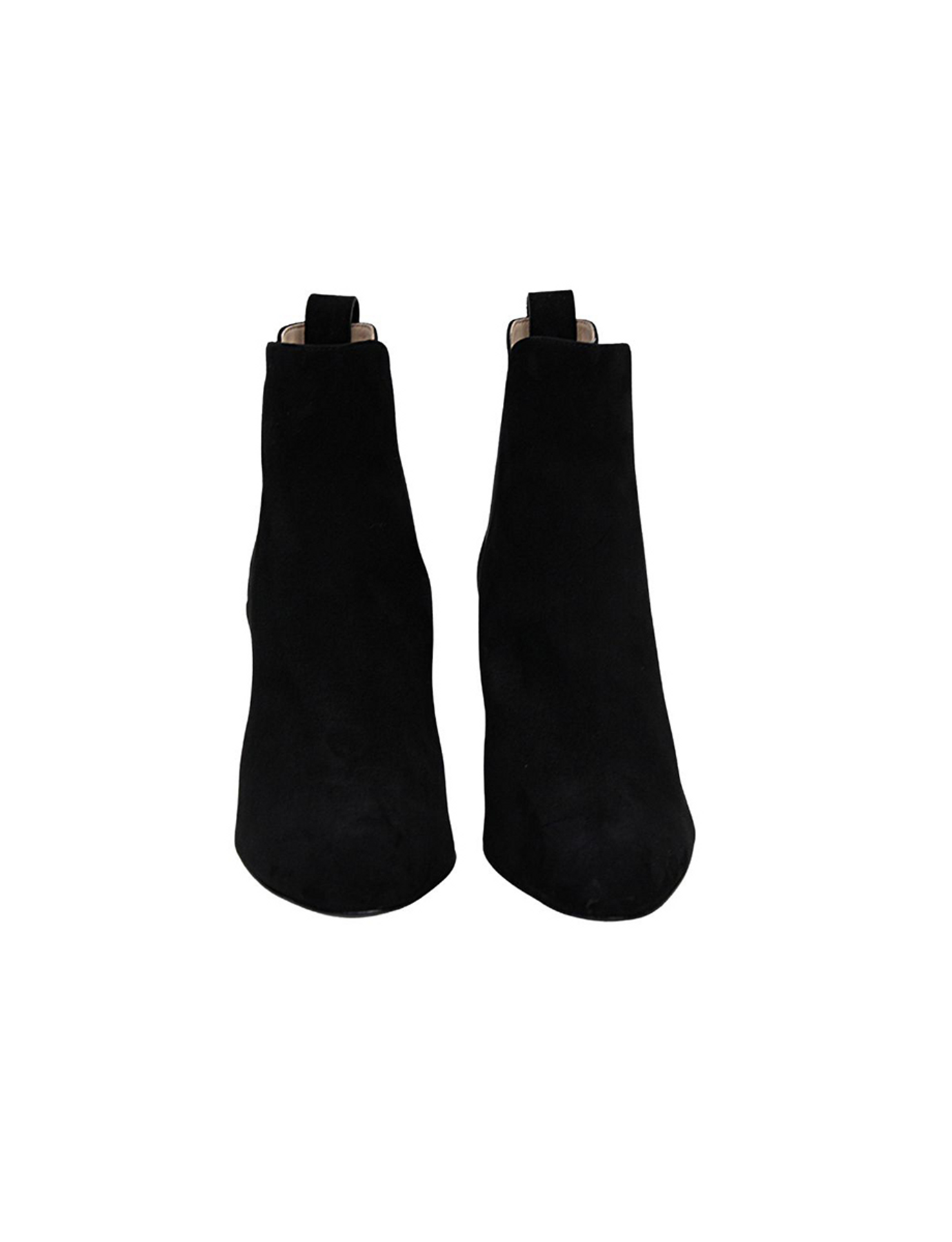 Bottines talons noire en daim Ines de la Fressange Paris