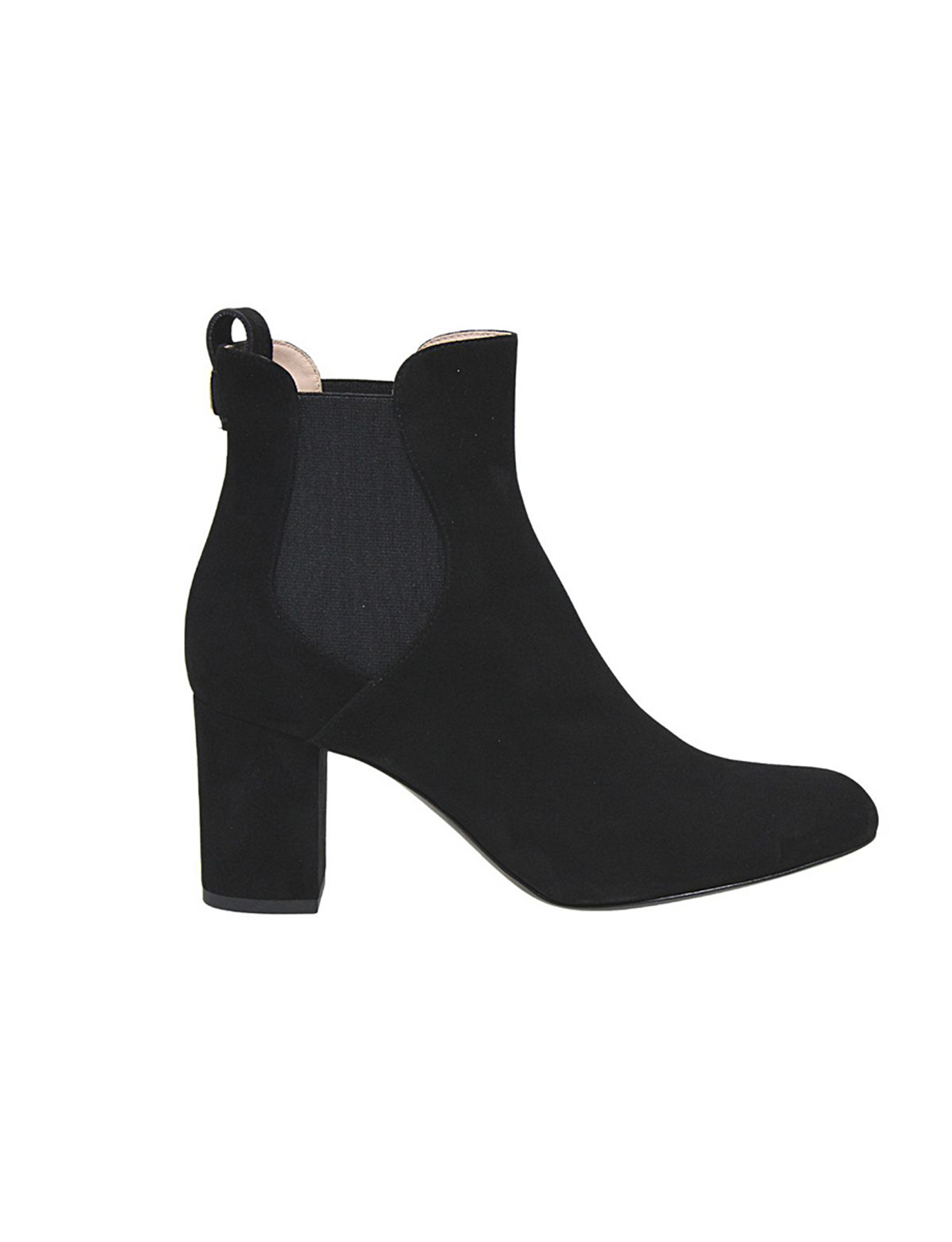 Bottines top talon daim
