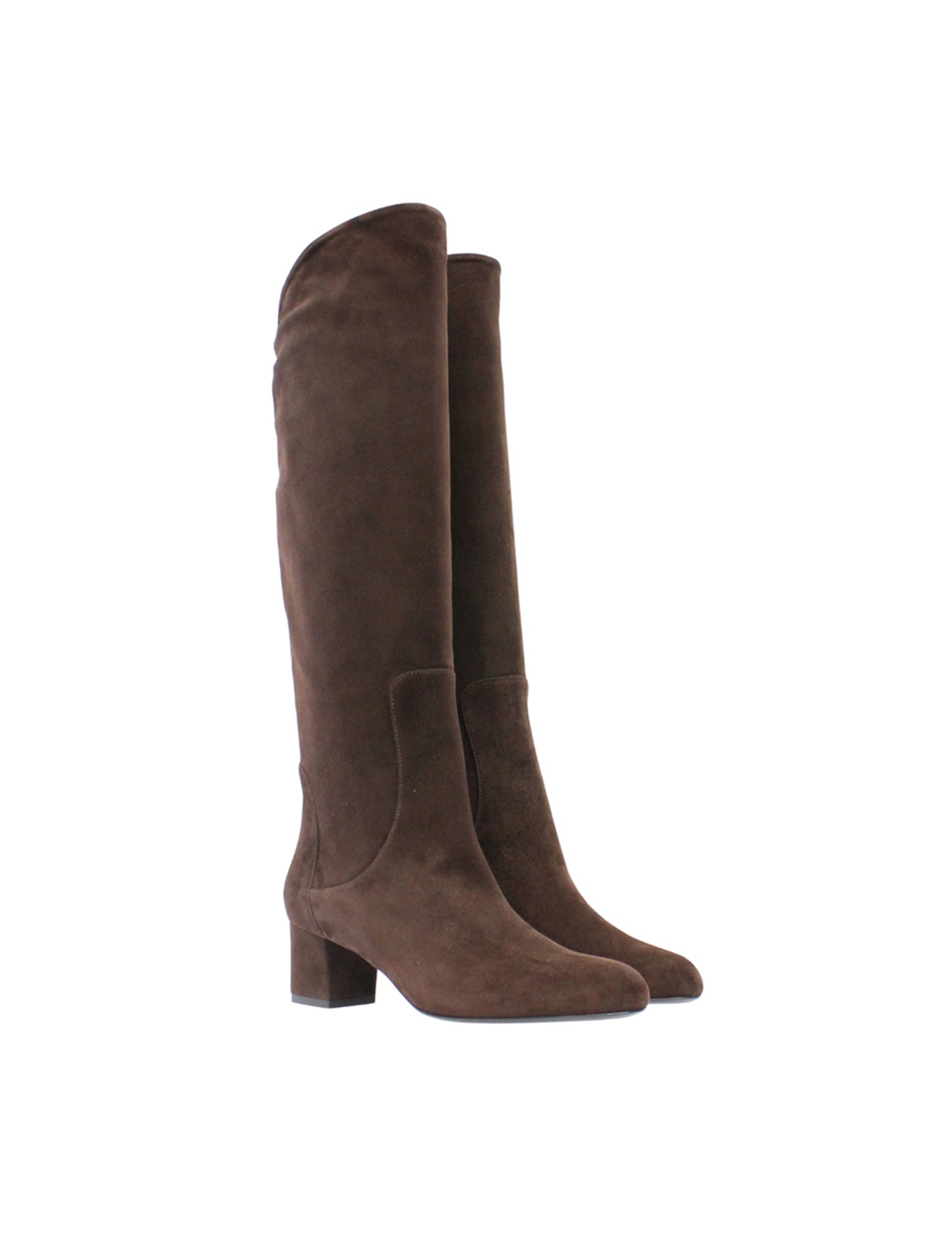 bottes-a-talons-marrons-en-suede