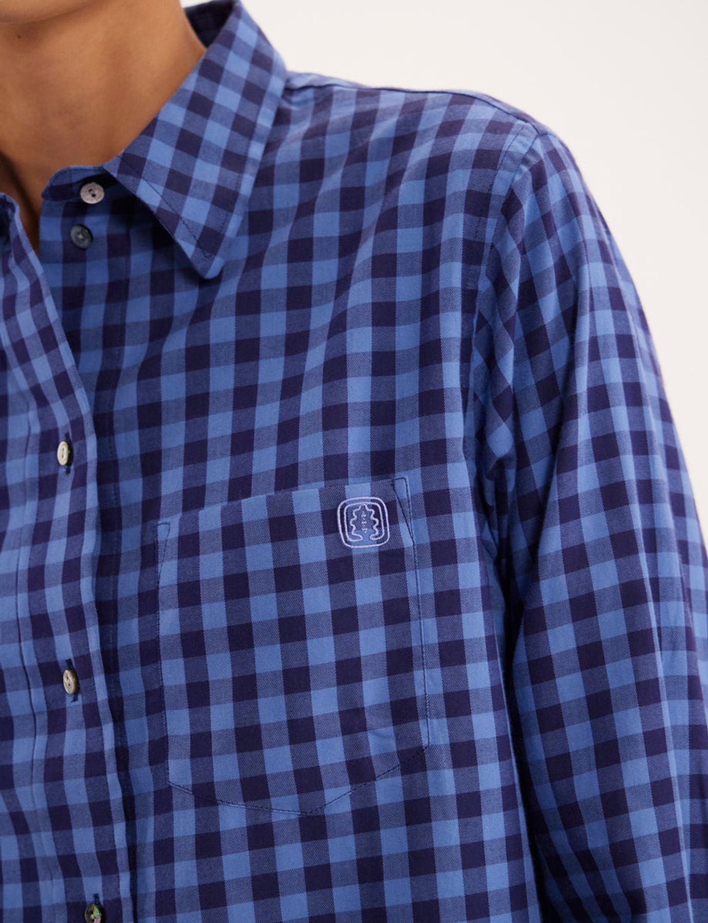 Chemise Martin bleue à carreaux