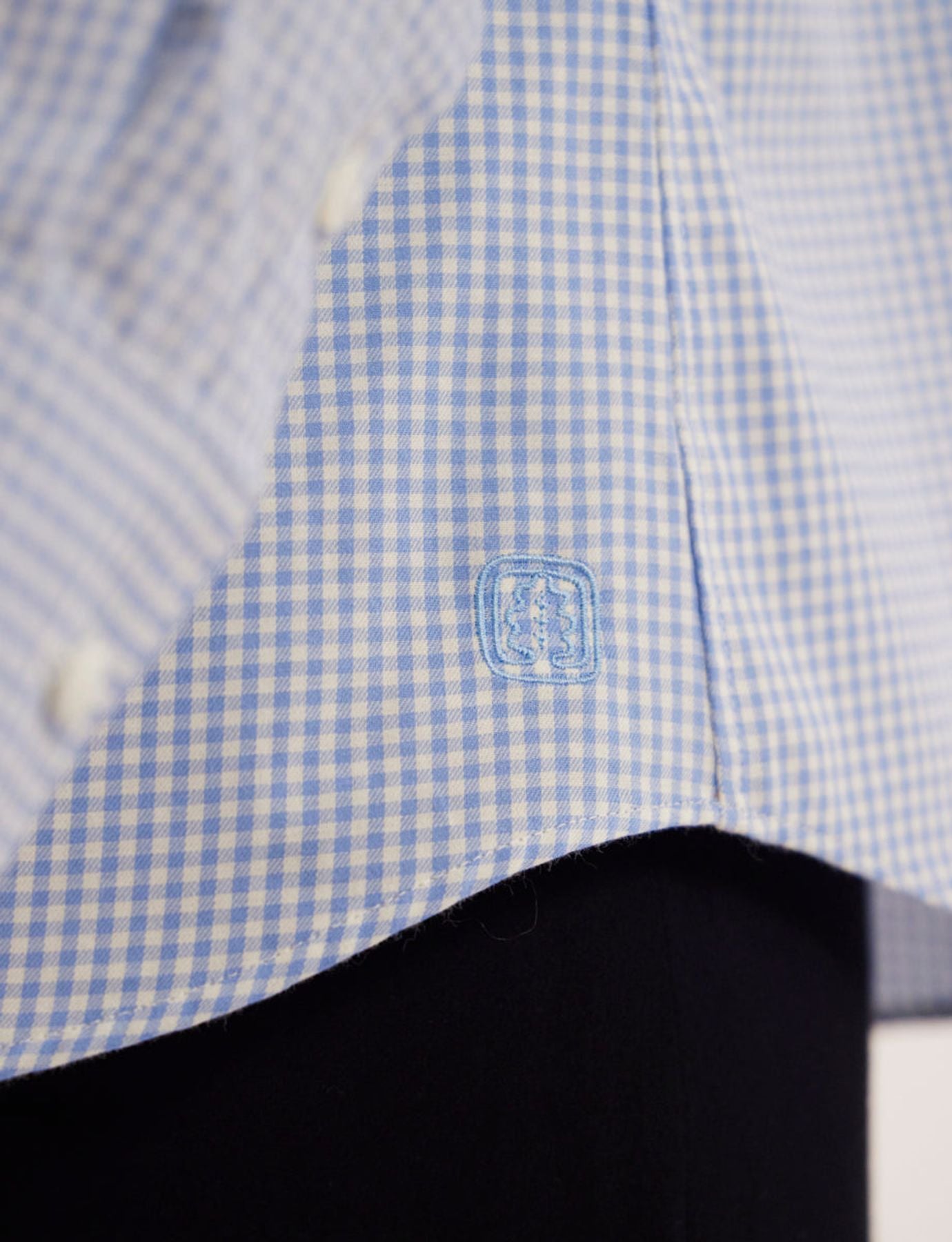 Chemise Martin à carreaux vichy bleu et blanc