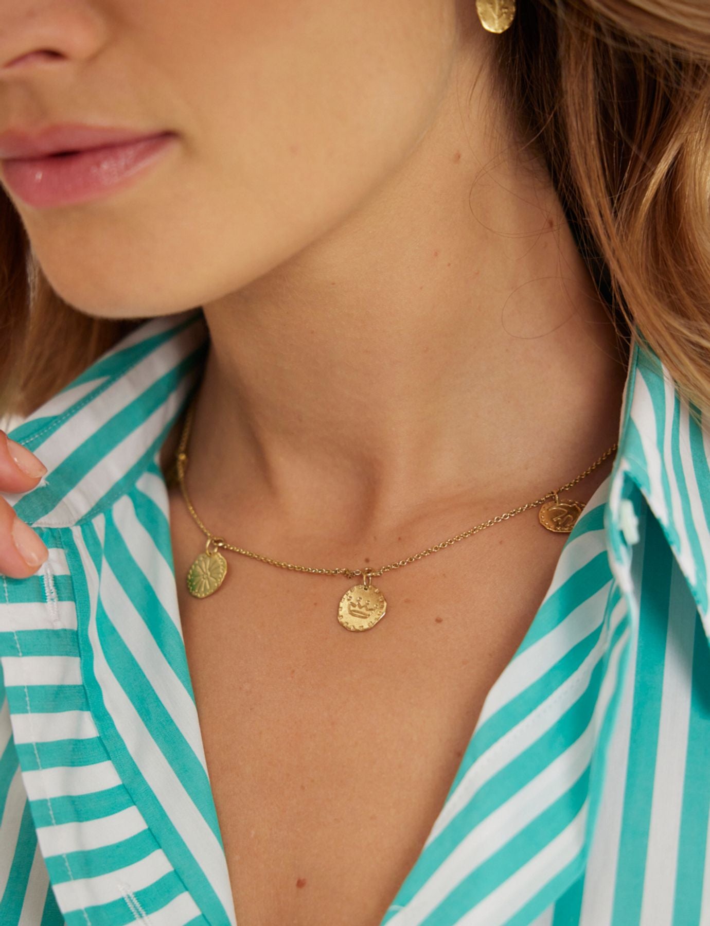 Collier Lutèce 4 motifs plaqué or