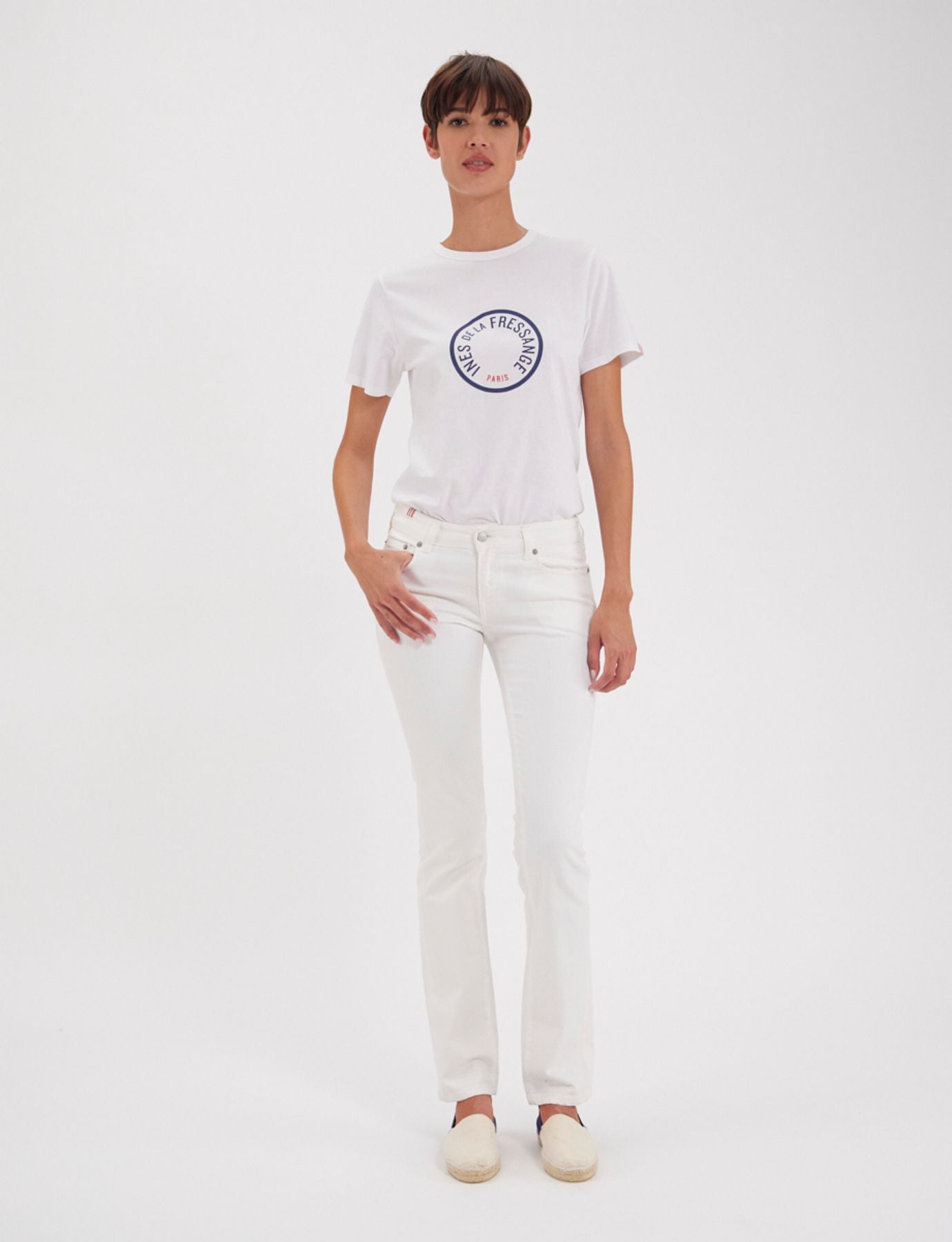Denim Anemone blanc