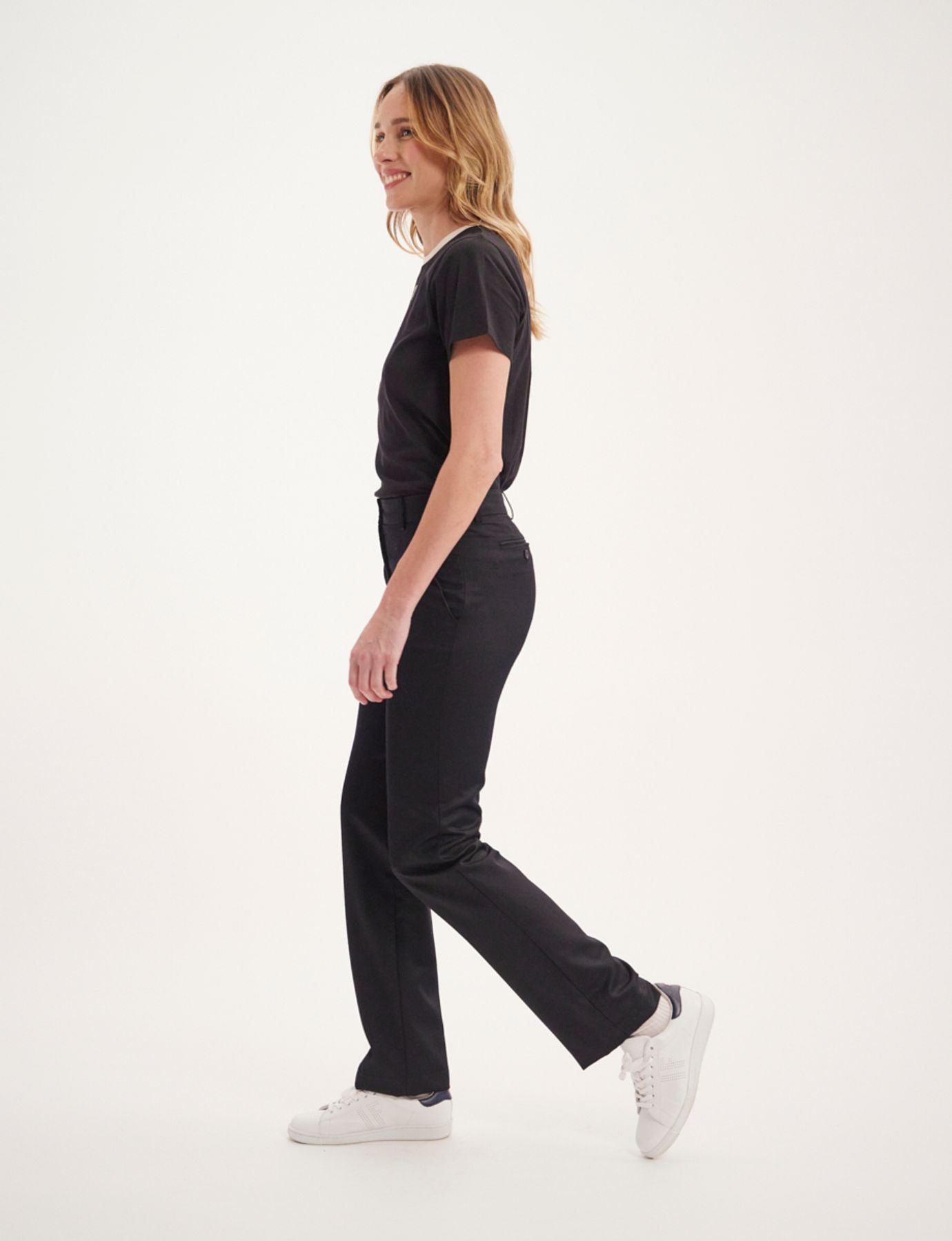 Pantalones de lana azul marino Francisco
