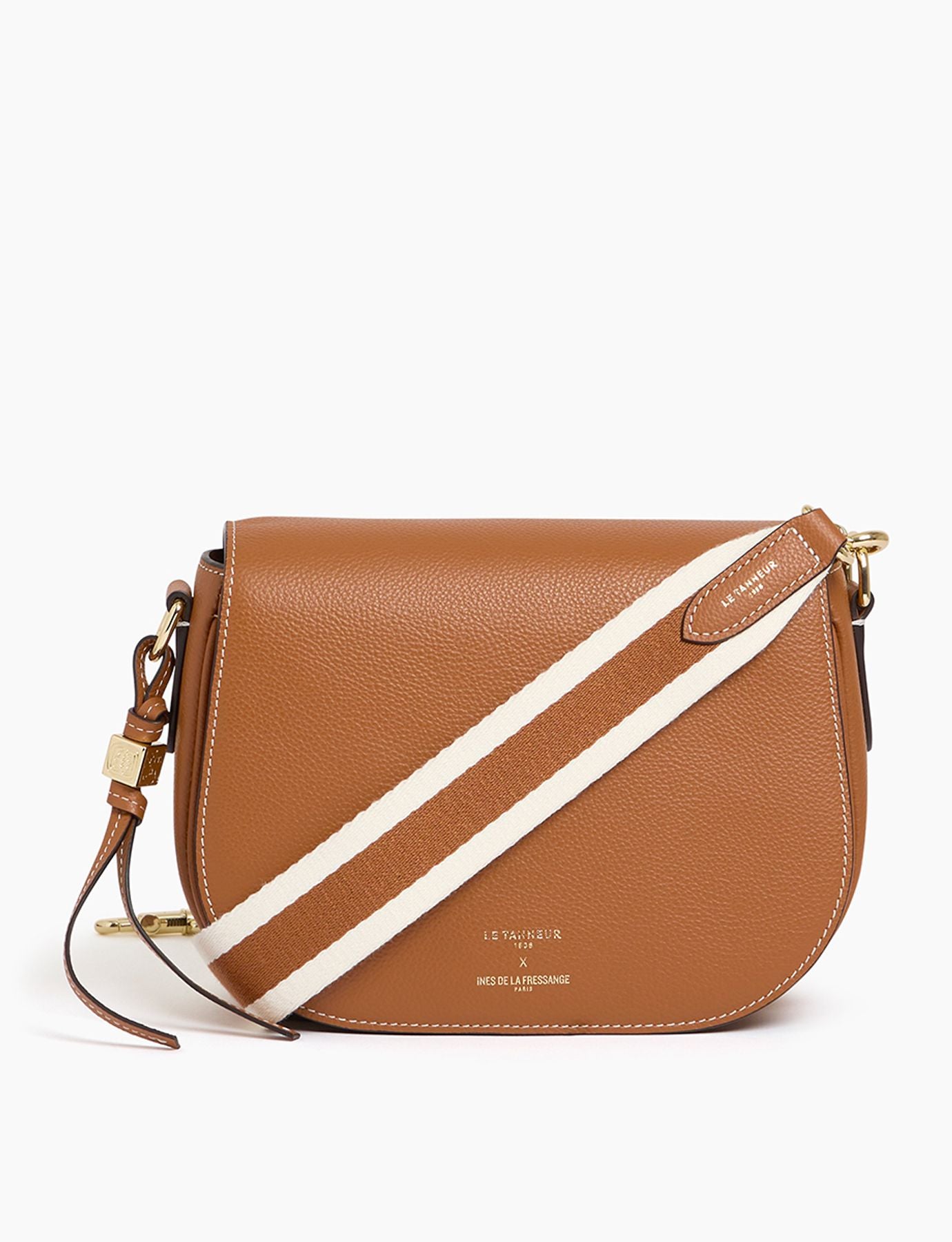 Petit sac à bandoulière camel Ines x Le Tanneur